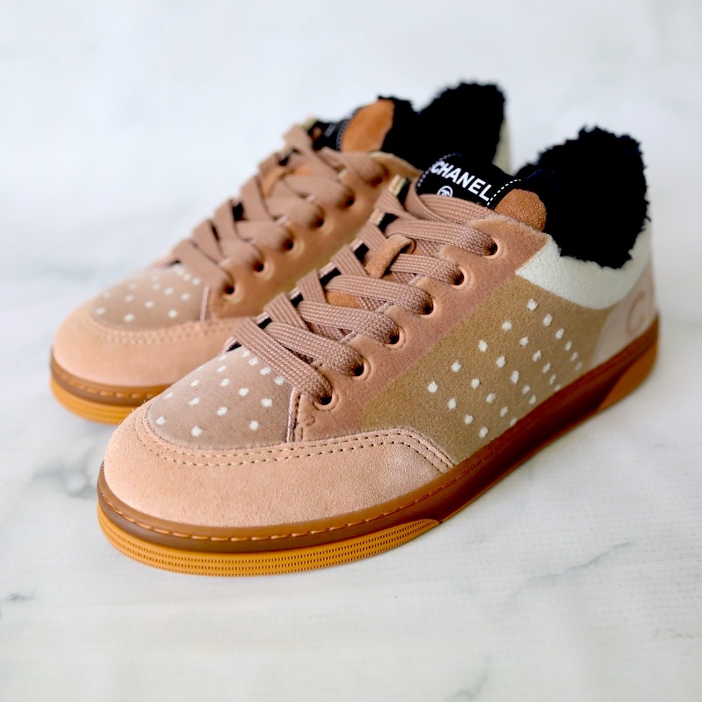 Chanel lined trainers